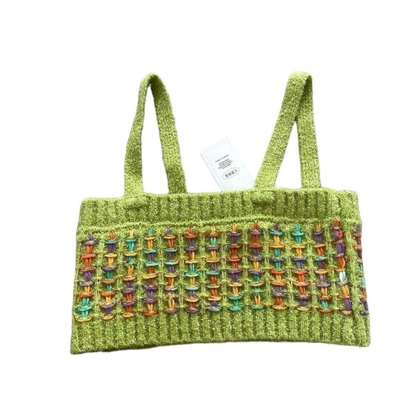 Cider Size Small Green Crochet Crop Top New With Tags - Picture 8 of 8